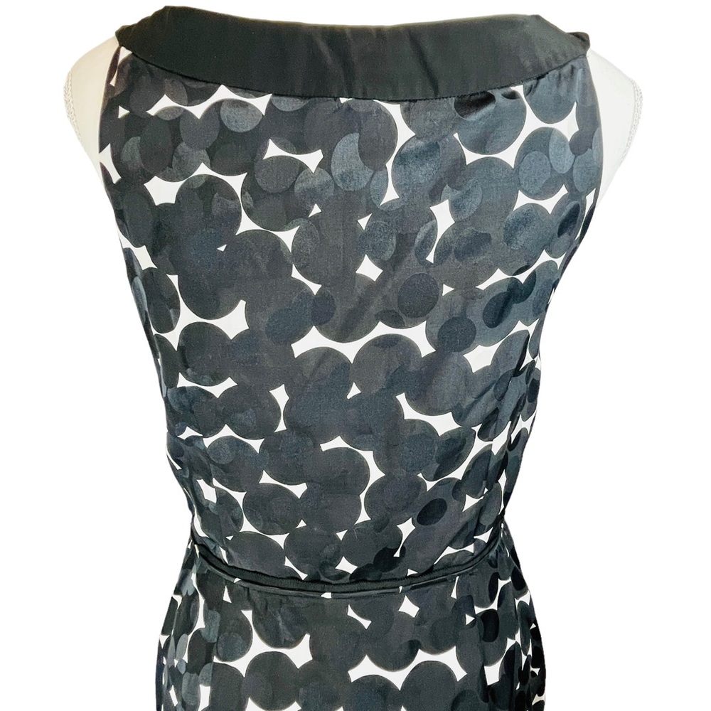 VIVIENNE TAM Silk Polka‎ Dot Sheath Dress Sz 8 Black White Office Work Career - Picture 7 of 11